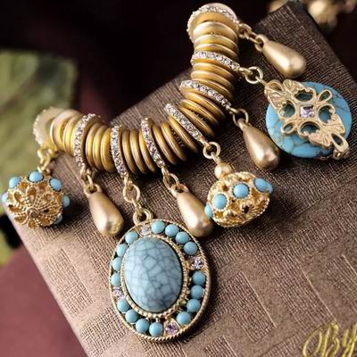 Dy 1042 Fashion Western Style Rhinestone Necklace Qingdao Jewelry Qingdao Jewelry Factory Fashion Accessories Manufactusre