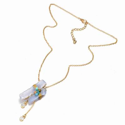 Dj 1192 Fashion Simple Western Style Alloy Turquoise Necklace Dj 1192 Fashion Simple Western Style Alloy Turquoise Necklace Guangdong Jewelry Factory Accessories