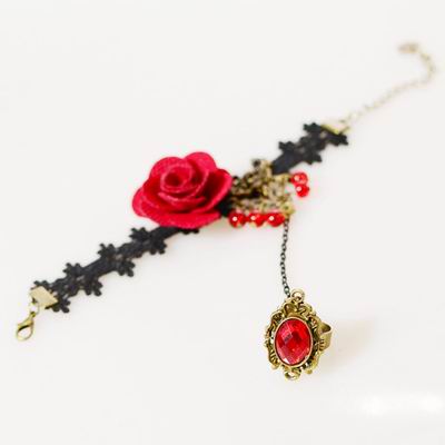 Mlbr 02279 Fashion Vintage Lace Rose Bracelet For Girl Yiwu Jewelry Mlbr 02279 Fashion Vintage Lace Rose Bracelet For Girl Yiwu Jewelry Factory Accessories