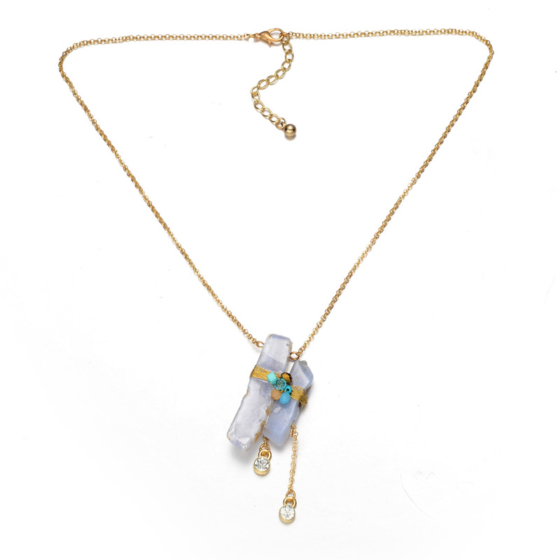 Dj 1192 Fashion Simple Western Style Alloy Turquoise Necklace Dj 1192 Fashion Simple Western Style Alloy Turquoise Necklace Guangdong Jewelry Factory Accessories