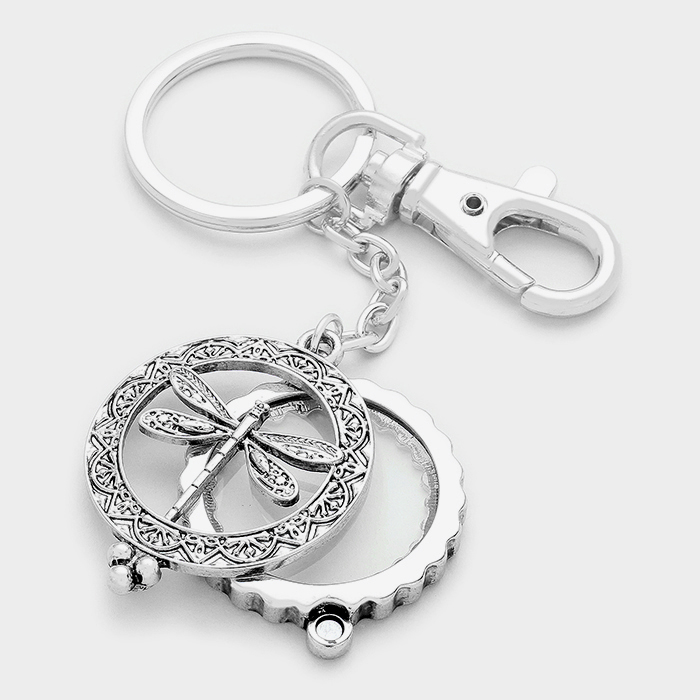 Ymyk 2142 Dragonfly Magnifying Glass Locket Keychain Guangzhou Ymyk 2142 Dragonfly Magnifying Glass Locket Keychain Guangzhou Jewelry Factory Fashion Accessories Manufactusre